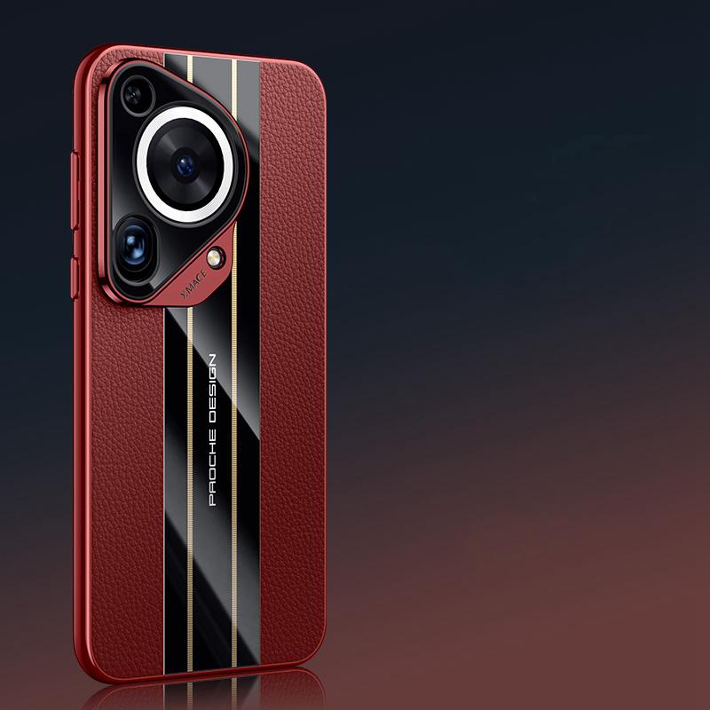 Роскошный чехол из натуральной кожи для Huawei Pura 70 Ultra P70 с покрытием ПК, защитный чехол для камеры телефона для Huawei Pura 70 Pro