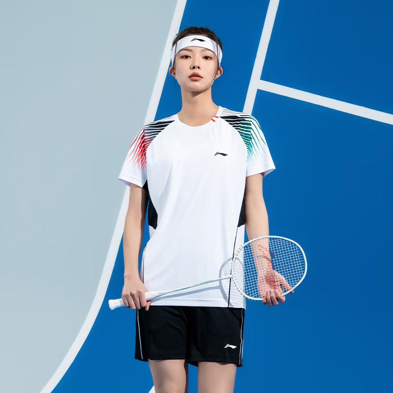 Li-Ning Унисекс спортивный комплект с коротким рукавом для бадминтона