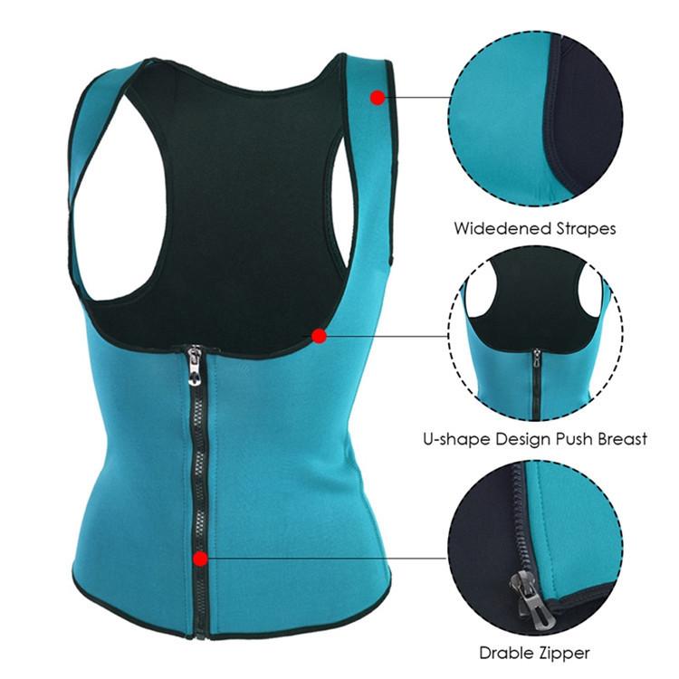 Women's Body Corset Neoprene Sports Tummy Tuck Shapewear Sweating Sweatshirt Shaping Bra Undershirt