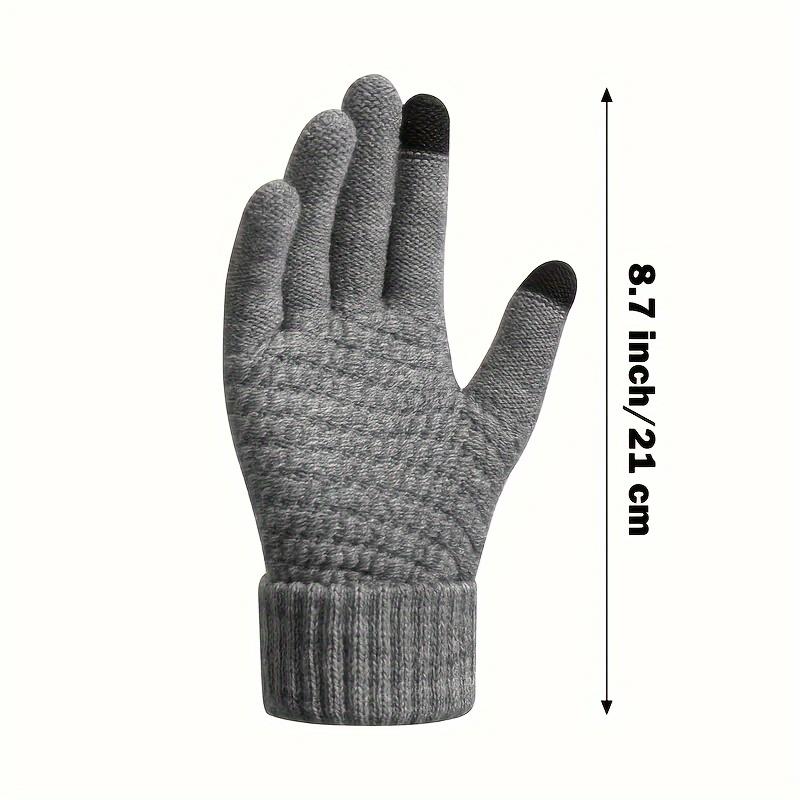 4 шт. Зимние перчатки - Очень теплые, эластичная вязка с мягкой ладонью, противоскользящий захват, ветрозащитные и для активного отдыха