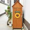 Outdoor Anti-Corrosion Solid Wood Garden Storage Cabinet with Sun Protection