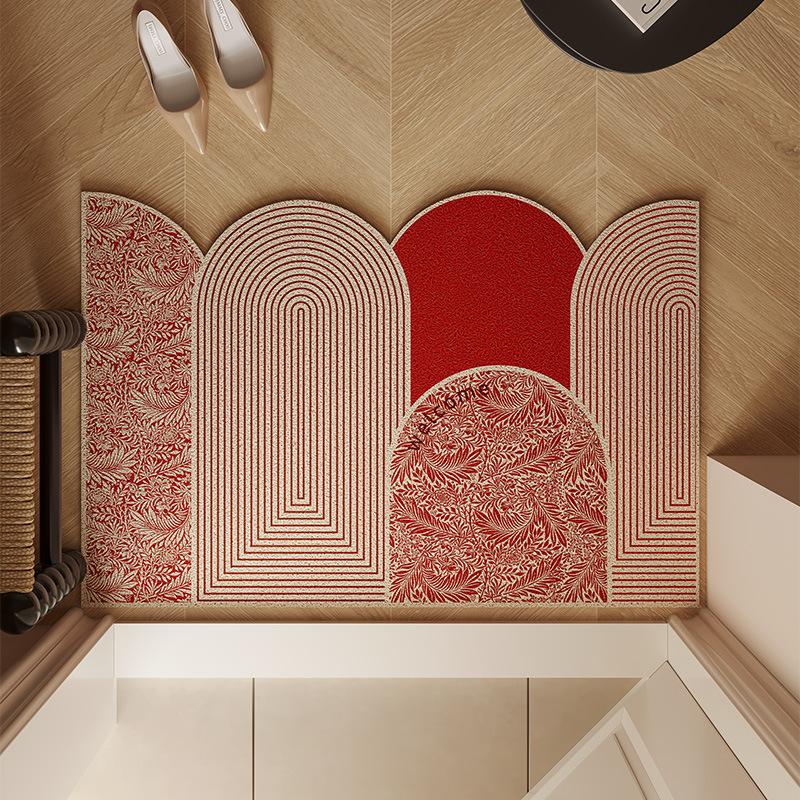 Придверный коврик с проволочным кольцом для обуви, высококлассный грязеотталкивающий противоскользящий коврик, бытовой коврик специальной формы для входной двери