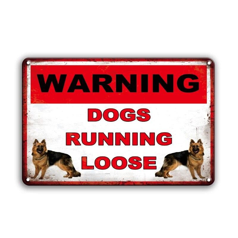 Warning Danger Poster Metal Decor Beware Of The Dog Cat Vintage Tin Sign No Trespassing Farmhouse Wall Decor Family Doorplate
