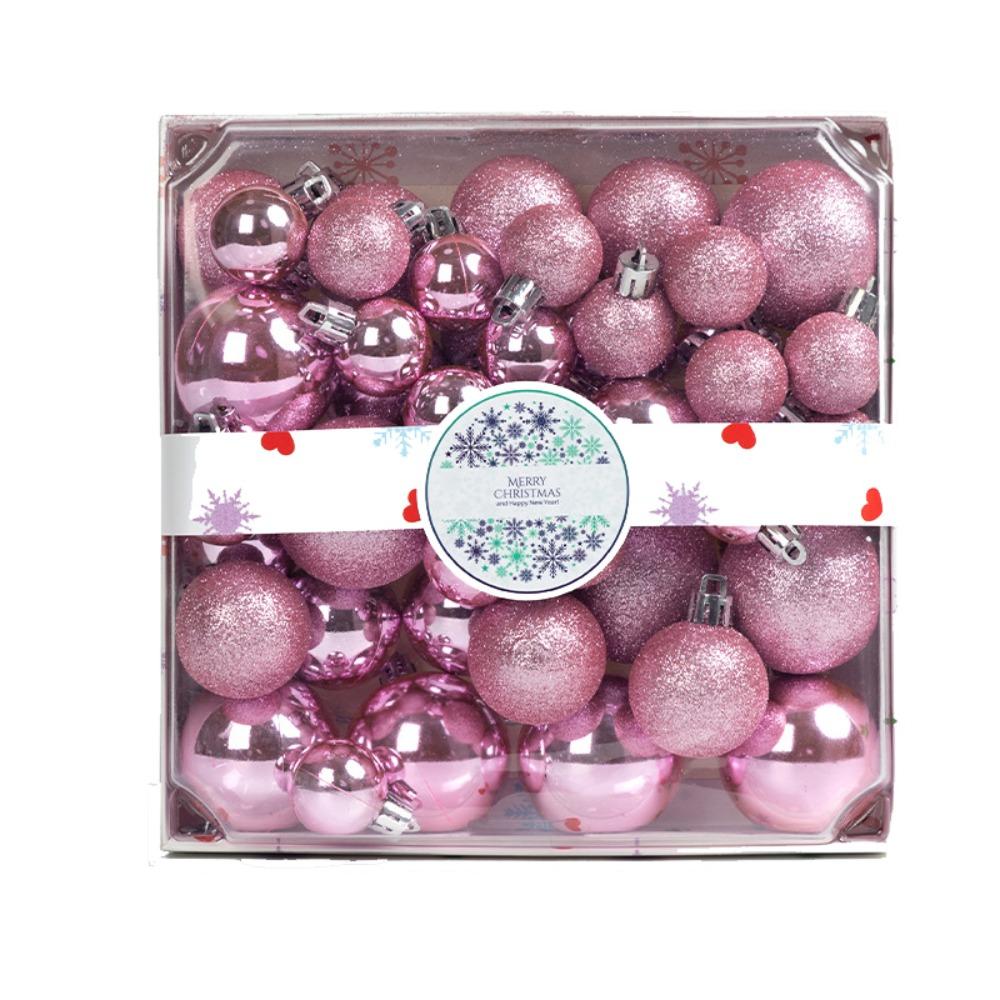 44pcs 3/4/5CM Christmas Ball Set Shatterproof Waterproof Christmas Tree Decoration Pendant Delicate Hanging Ornament