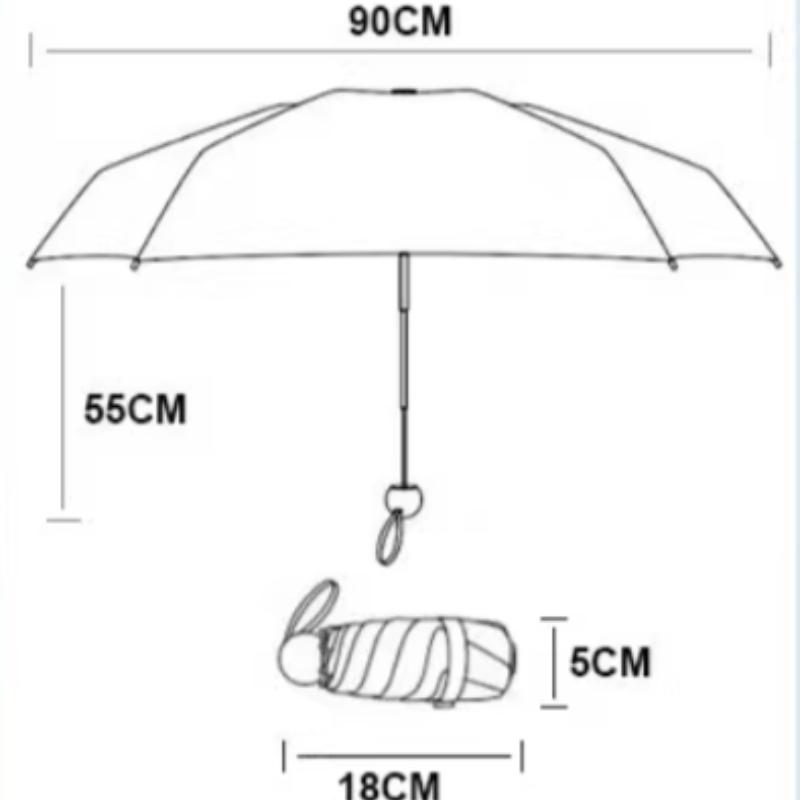 Пятислойный зонт для дождя и солнца, зонт-капсула для защиты от солнца, ультралегкий карманный солнцезащитный козырек