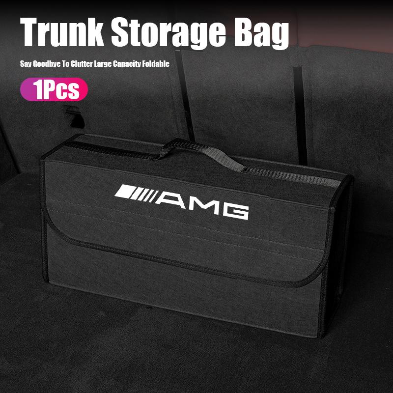 BQAZ9 Car Boot Storage Box Storage Organizer Tool Accessories Car Hub Cap For Mercedes Benz AMG W214 W205 W204 W206 W213 W212 W211 W22