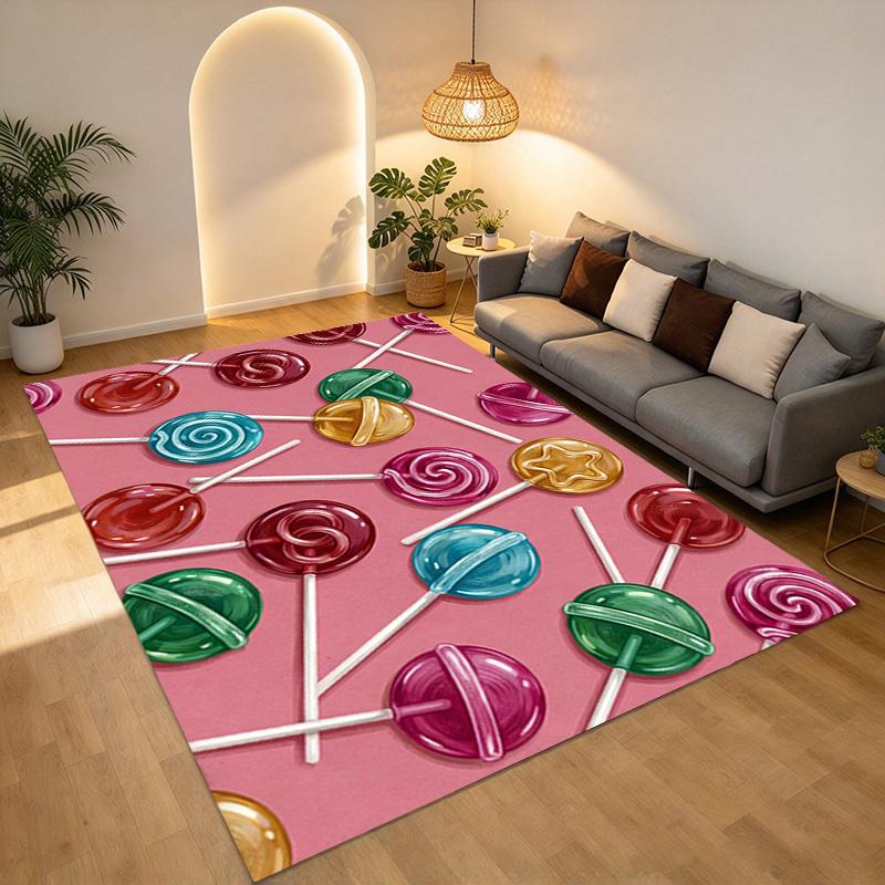 Candy World Living Room Nonslip Area Rug Soft Carpet For Bedroom Game Playroom Sofa Office Home Decor Doormat Christmas Gift C929149