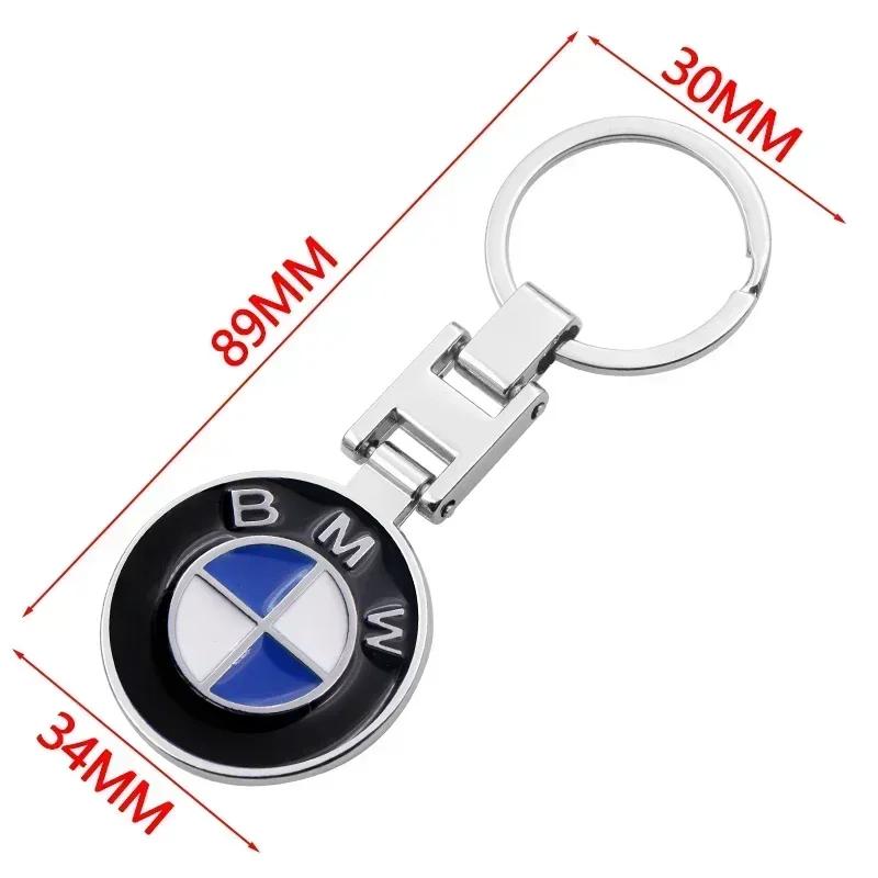 New 2025 For BMW 1pc car badge emblem keychain metal Car key ring car decoration keychain For Bmw e46 e90 e60 e39 f30 e36 f10 f2
