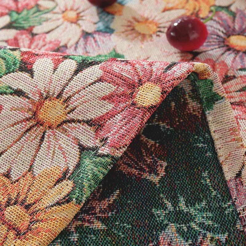 1pcs French Retro Oil Painting Tablecloths Ins Style High-end Light Luxury Dining Table Cover Dust Proof Coffee Table Cloth Living Room Decoration