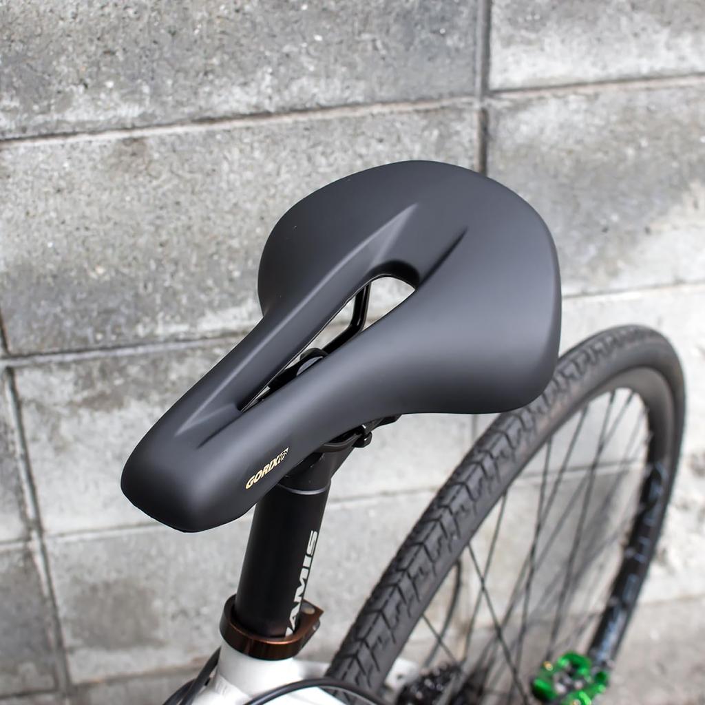 GORIX Bicycle Bicycle Short Stable Sitting Elastic Road Cross MTB Saddle Customized Saddle, Saddle, Perforated, Comfort, Cushion, Stylish, Bike, Bike,