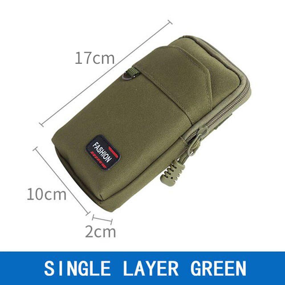 Nylon Colth Single/Double Layer Mobile Phone Bags Waist Fanny Pack Belt Waist Bag Men Phone Pouch