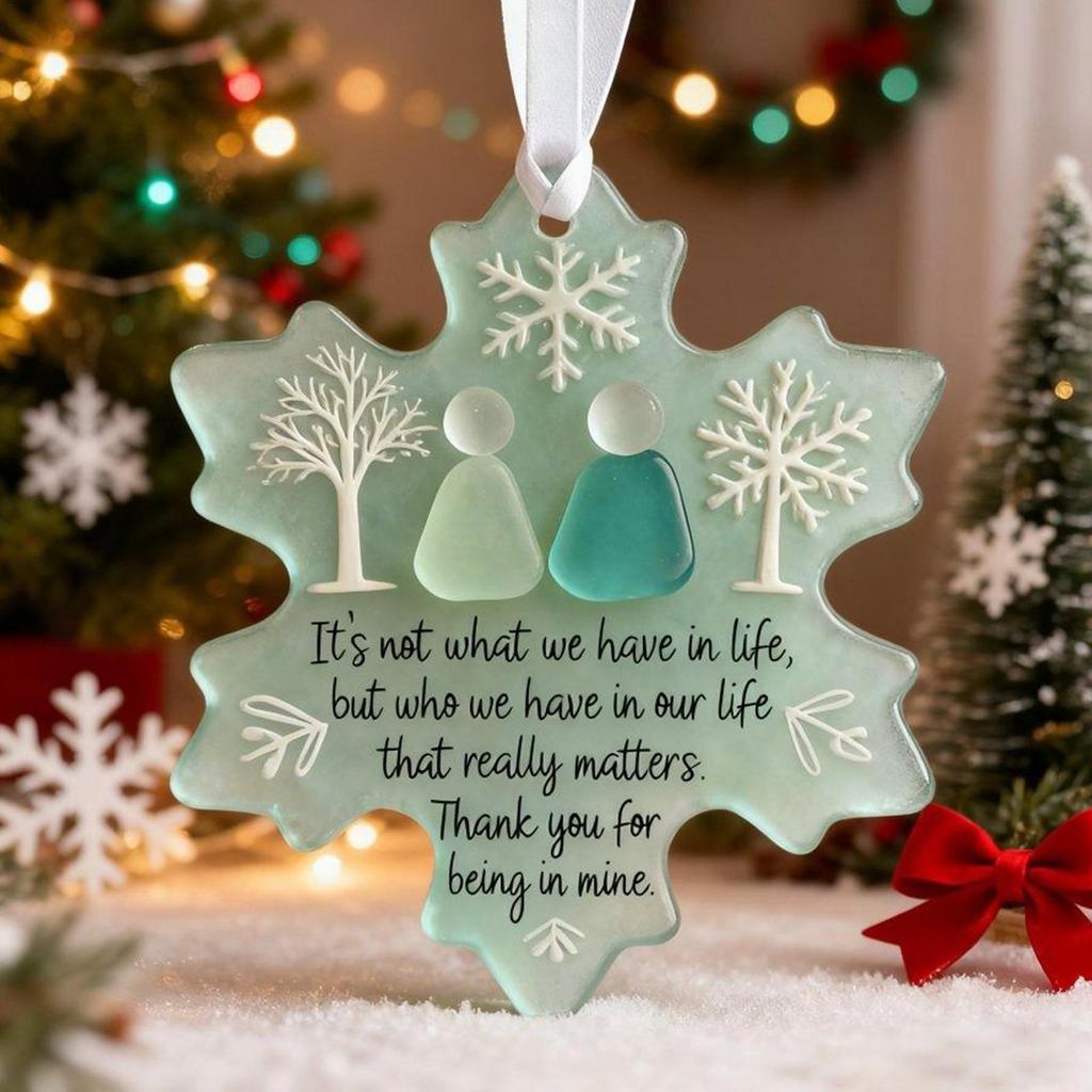Декоративные ornaments в форме снежинки для дружбы Зимний ornament дружбы Подвеска на елку Сувенир Рождественский подарок