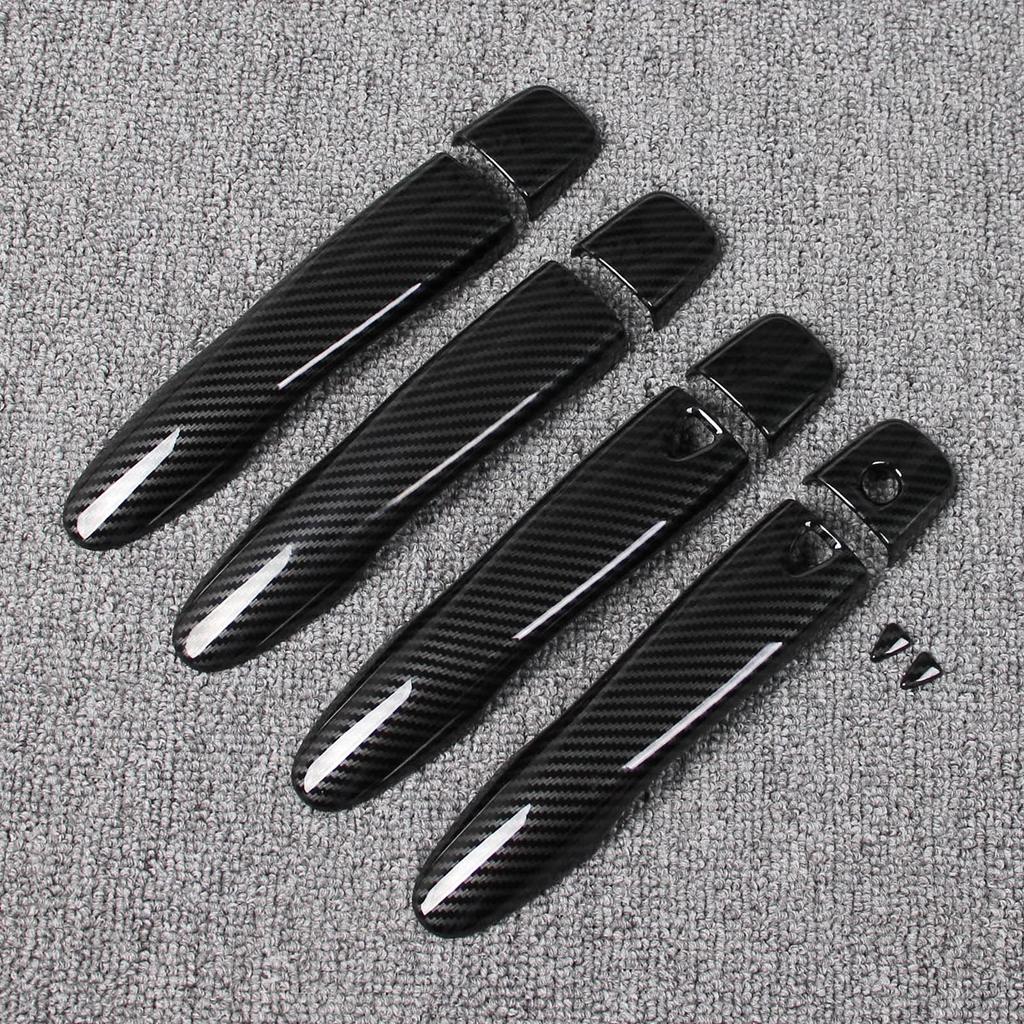 RUIQ Nissan KICKS P15 Внешняя крышка наружной дверной ручки Ручка полного типа Nissan KICKS Эксклюзивный дизайн Кнопка ввода ключа Углеродное волокно черного цвета