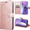 Case and Tempered Glasses - E.F.CONNECTION - For Xiaomi Redmi Note 13 Pro+ 5G - Pink - Faux Leather - Butterfly