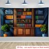 Тканевый фон 2D Библиотечная книжная полка для фотобудки на тему книжного червя