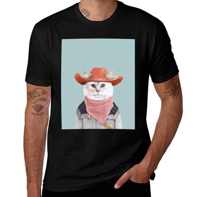Rodeo Cat Tshirt Simple Print Design Tshirt