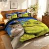 Sherk Bedding Quilt Set Quilt Cover Pillowcase Home Decoration Birthday Gift (1 * duvet cover + 2 * pillowcase, without core)