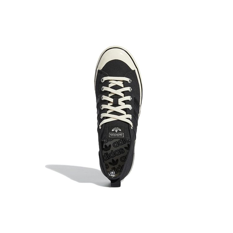 Adidas Nizza RF 74 Черно-белые кроссовки унисекс Core-Black Cloud-White Gum-Three GX8485