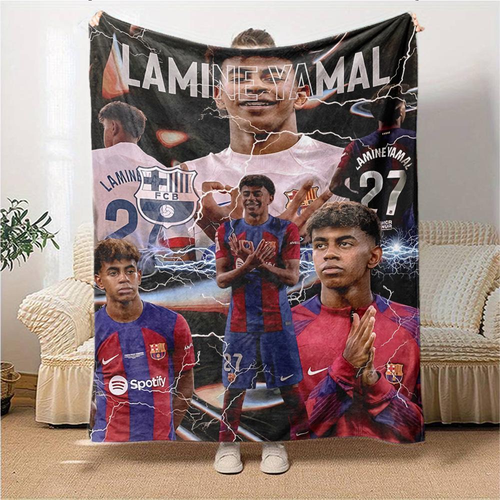 Lamine Yamals Jersey Number Flannel blanket, soft and warm, suitable for beds and sofas, all seasons, portable travel blanket. 073053