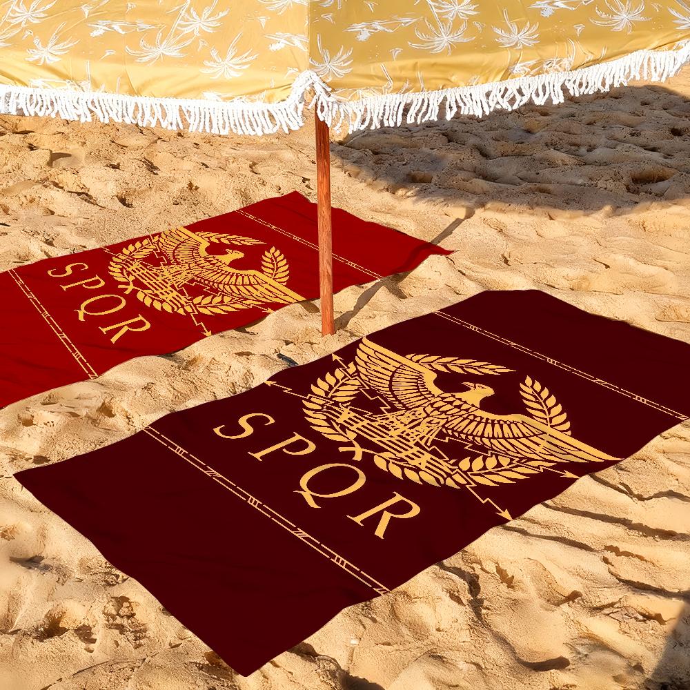 Модный принт SPQR Полотенце Сушильное Полотенце для Ванны Применимо для Легкого Плавания Кемпинга Йоги Пляжа На Открытом Воздухе
