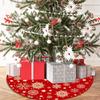 35.4inch Christmas Tree Skirts Snowflake Pattern Xmas Tree Bottom Decor Mat Printed Christmas Tree Decoration for Holiday Party