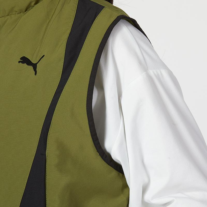 PUMA DARE To WOVEN VEST Women's Olive Green 626032-33