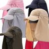 Men Women Outdoor Sun Hat Adjustable Foldable Breathable Quick Drying Fishing Cap With Lanyard Face