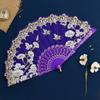 Printed Pattern Dance Party Show Folding Fans Performance Props Decoration Chinese Style Art Craft Gift