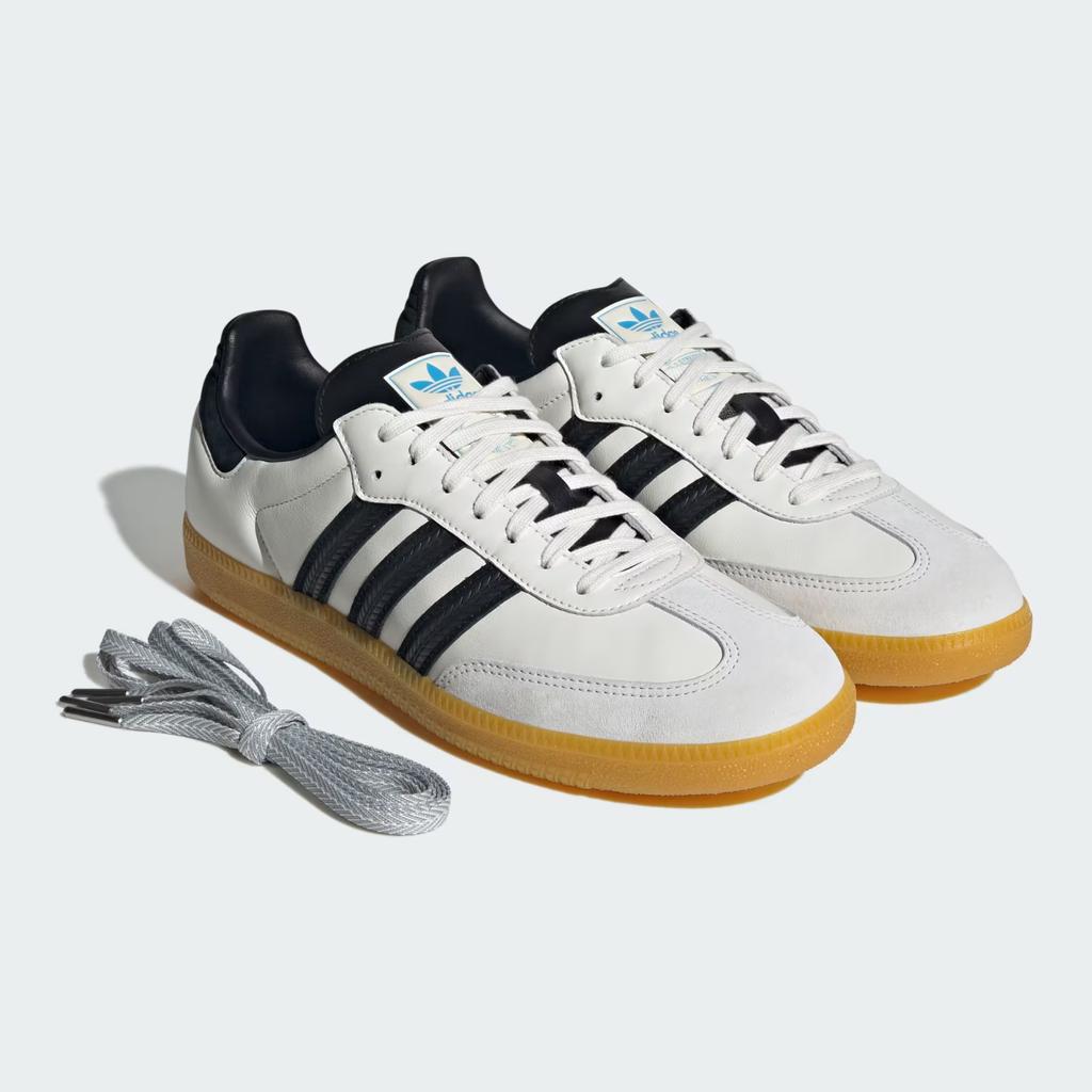 KJ1455 adidas Originals Samba OG Белый с черным Core Black Б/у Желтый (Мужской)