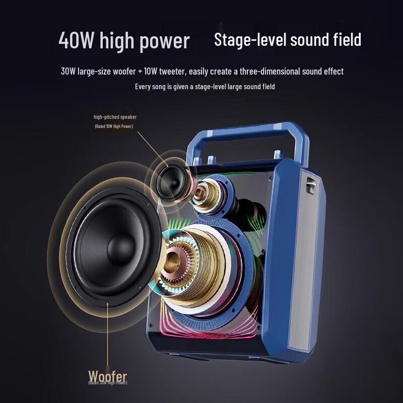 Soyea K66 PRO Portable Smart Karaoke Bluetooth Speaker with Dual Mics & Lyric Display