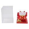 Solar Powered Waving Red Fat Cat Good Luck Wealth Welcoming Lucky Fortune Cat Home Room Office