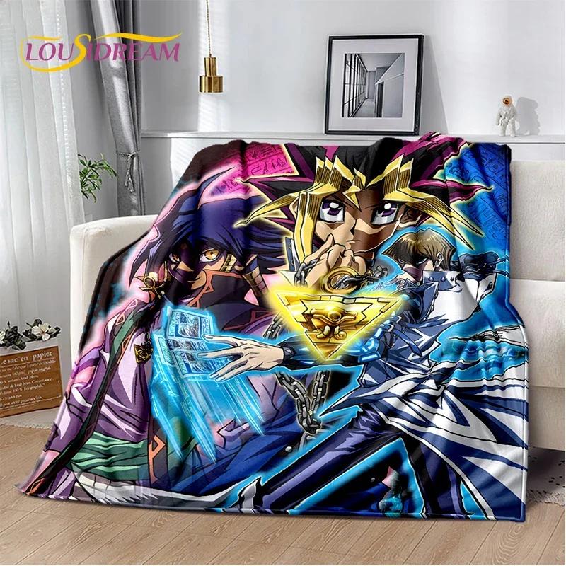 2025 New Yu-Gi-Oh Blue Eyes Dragon Monster Gold Card Cartoon Game Soft Blanket,Soft Throw Blanket for Home Bedroom Bed Sofa Gift