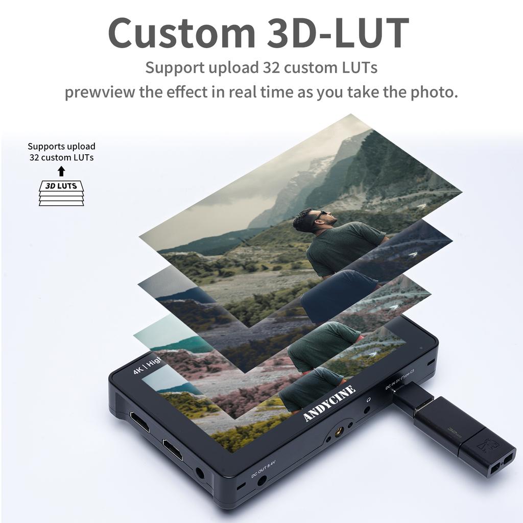 ANDYCINE A6 II 5.5 Inch DSLR Camera Field Monitor Touch Control Director Video Monitor 3D Luts