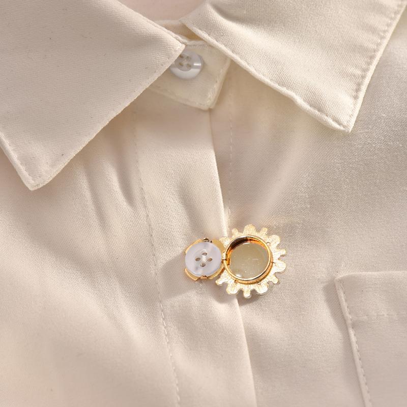 1PC Floral Design Elegant Button Decoration Fashion Cufflinks Pearl Button Cover Shiny Jewelry Rhinestone 30x17mm