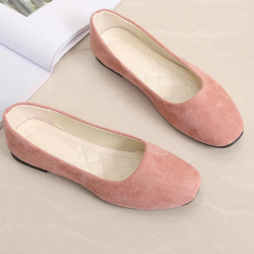 Women Ladies Slip On Flat Shoes Sandals Casual Ballerina Shoes Size