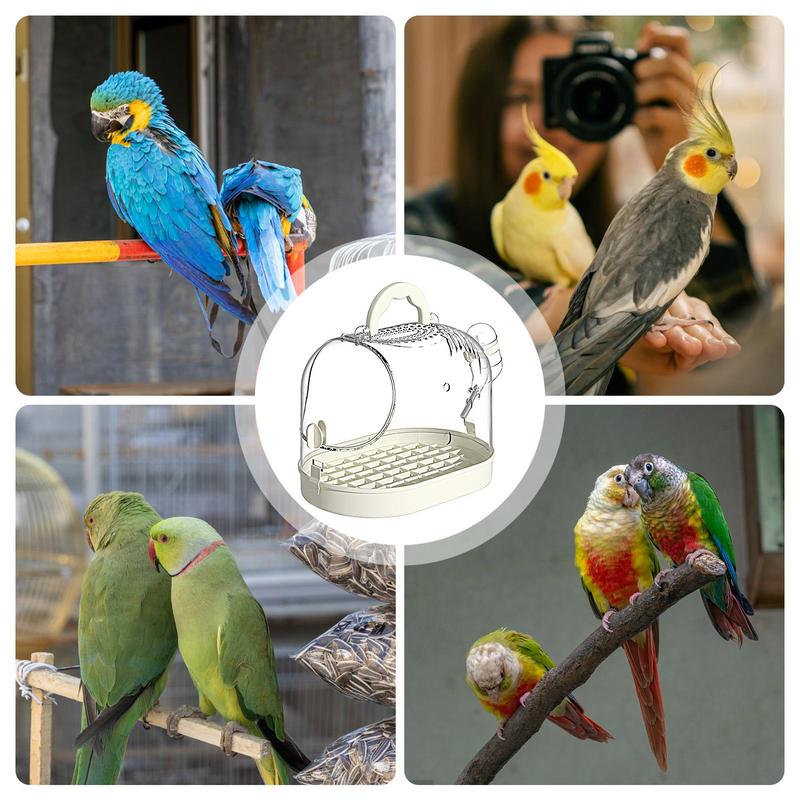 Прозрачная клетка для попугаев, переноска для птиц, клетка для транспортировки птиц, рюкзак для попугаев, пряжка для защиты от побега птицы