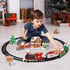 Foreign Trade Electric Christmas Train Electric Lights Music Can Be Hung Christmas Rail Car Christmas Decoration Gift Toys