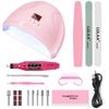LINMANDA Электрическая USB дрель для ногтей Портативный набор для полировки и опиливания с УФ/светодиодной лампой для ногтей 36 Вт Лампа-сушка для гелевого маникюра Набор для начинающих