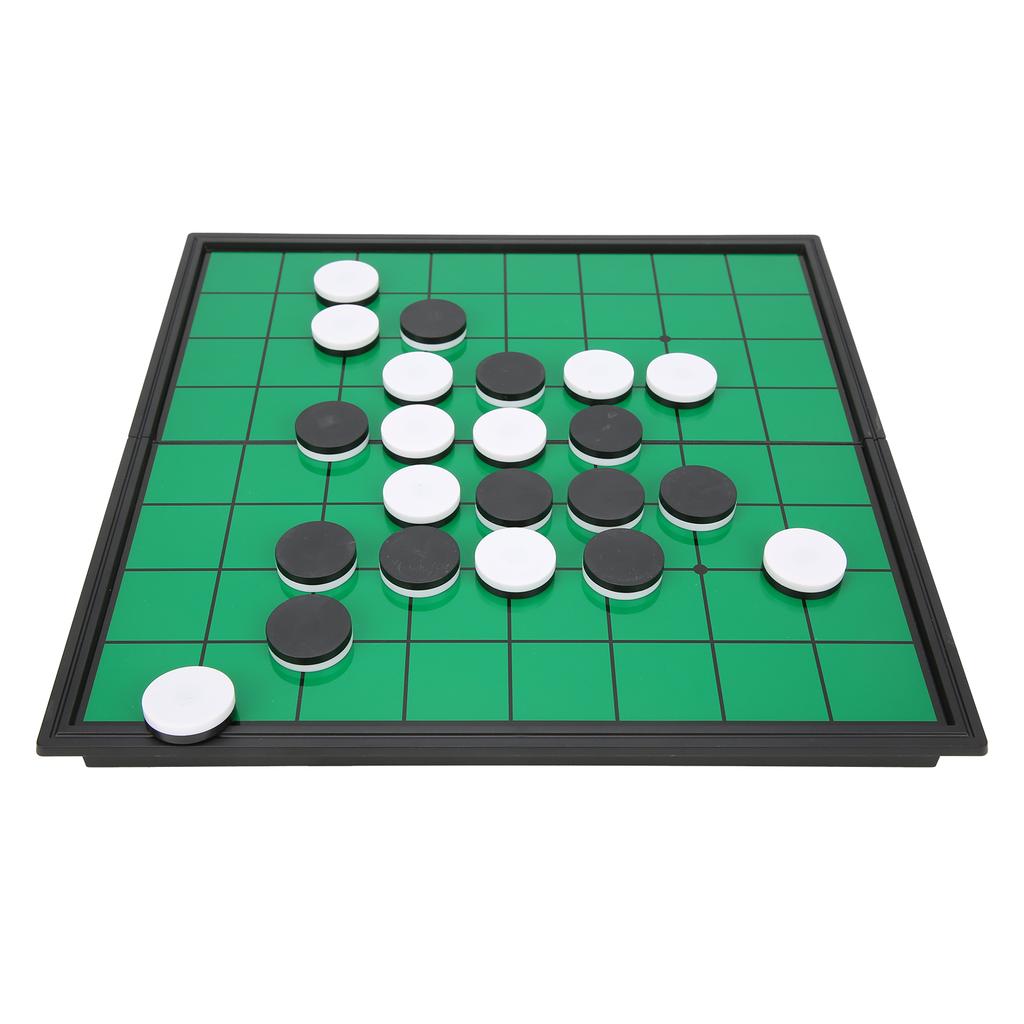 Магнитная серебряная доска для стратегии реверси со складной доской и фишками для дома и путешествий