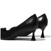 New Fashion Women's Color Blocking Comfort High Heels French Pointed Thin Heel Bow Women's Shoes Mary Jane Shoes Zapatos Mujer