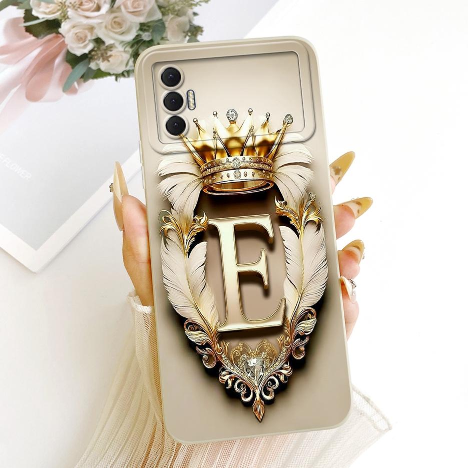 Чехол для Tecno Spark 8 Pro KG8 Spark 8T 8P Милая Корона Буквы Чехол Мягкий ТПУ Чехол для Телефона Для Tecno Spark 8P Spark8 T Fundas Coque