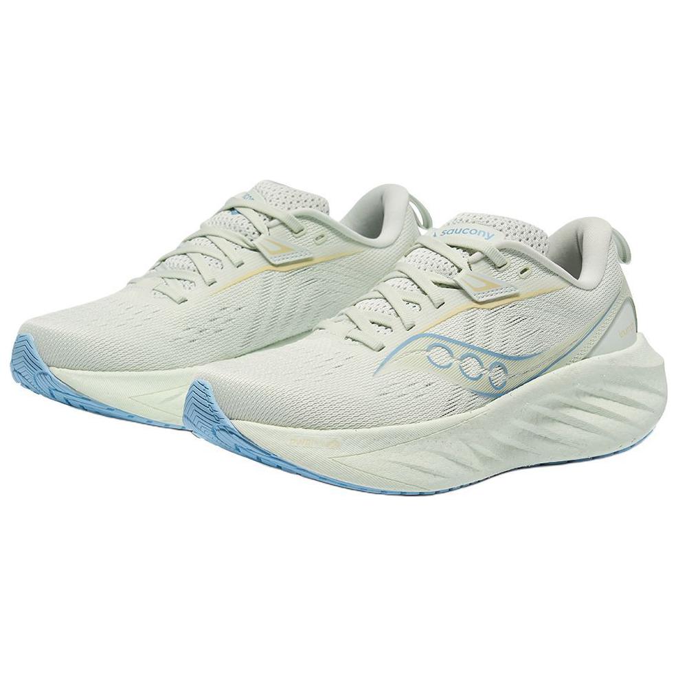 SAUCONY Triumph 22 Удобные Мягкие Поддерживающие Амортизирующие Низкие Тренировочные Кроссовки для Бега на Длинные Дистанции Женские кроссовки Светло-зеленые S10964-605