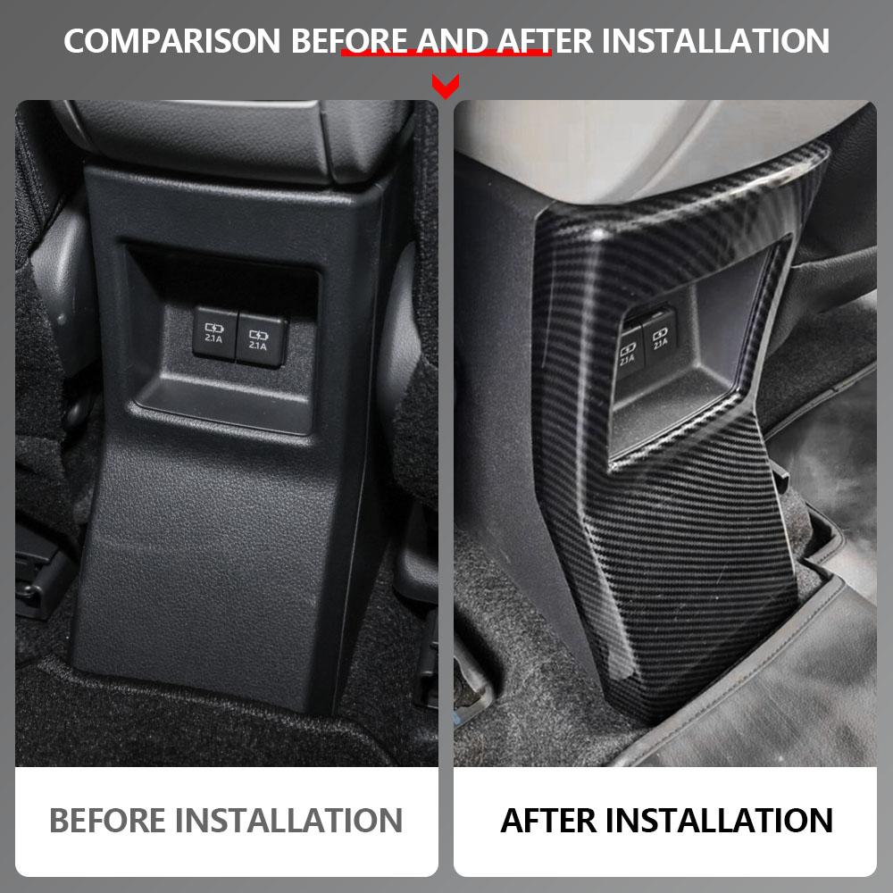 Auto Rear Seat Air Vent Decoration Trim for Toyota Veloz 2022 - 2024 Car Interior Air Outlet Frame Decor Sticker Accessories