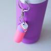 Keychain Lip Balm Stand Holder Multi-Functional Clip for Cotton Swabs Trinkets 3D Printed Lightweight Design Portable Keyring