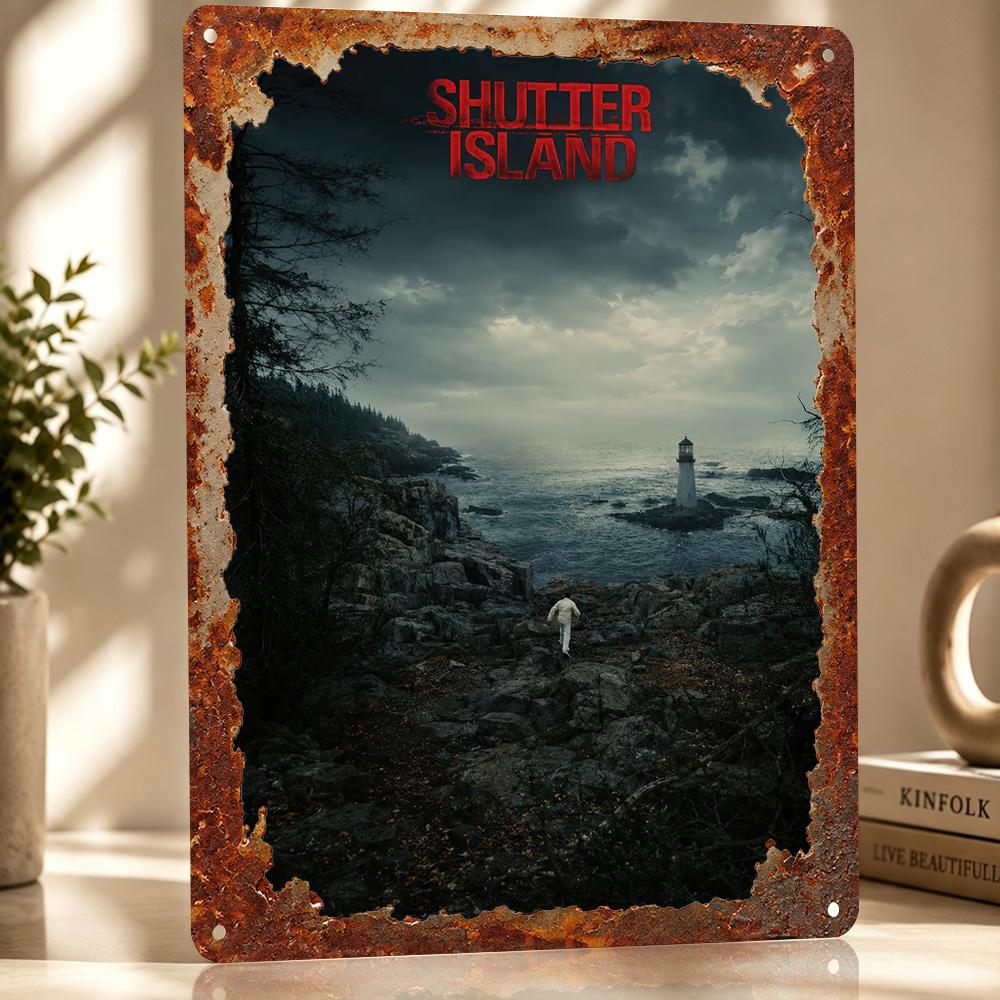 Shutter Island Movie Metal Poster Perfect Gift for Fans Lovers Personalized Wall Art Metal Sign for Bedroom Stuff Room Ornaments