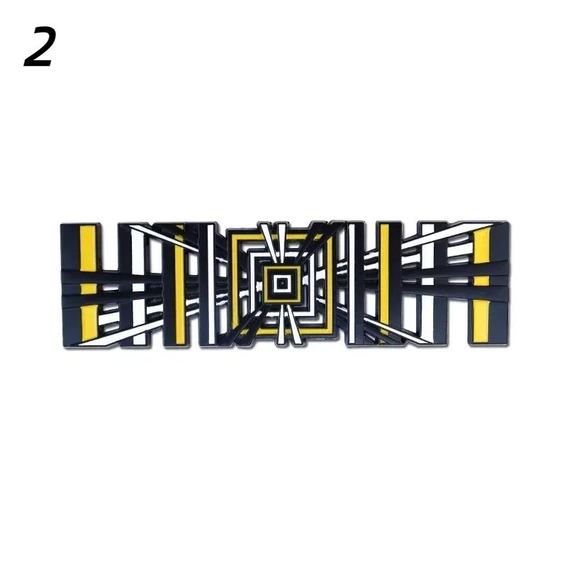 3D Metal Plaid Logo Rear Trunk Tailgate Emblem Sticker High Performance Version Badge Decals for Model 3 S X Y