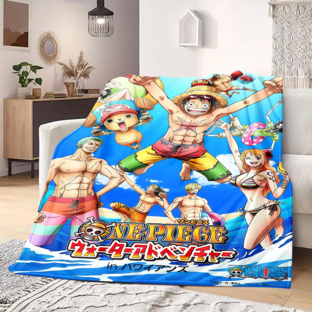 ONE PIECE Print Blanket Warm Comfortable Flannel Blanket Suitable for Bedrooms,Sofas, Beds,Chairs,Travel -QIAO75