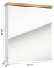 Ronda white gloss wall-hung bathroom mirror cabinet 60x50 cm