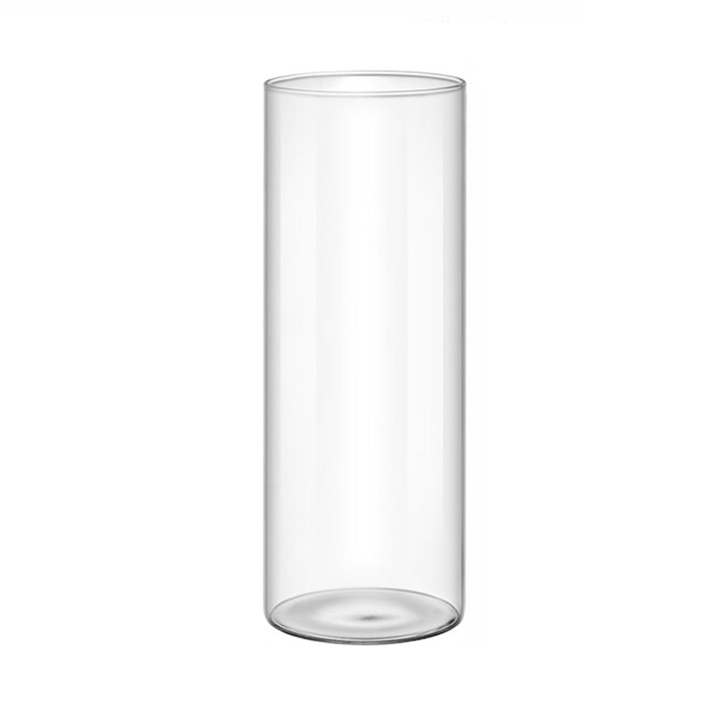 Modern Clear Glass Flower Vase Glass Cylinder Vase Floral Container Flower Vase Elegant Table Centerpiece Decoration