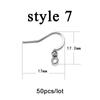 20-50pcs Stainless Steel Hypoallergenic Earring Hooks Fish Earwire Earrings Clasps Earring Wires For Jewelry Maki